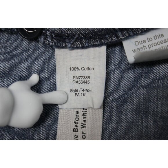 Madewell women's soft denim long sleeve button front dress M FLAW‎ - Picture 11 of 12